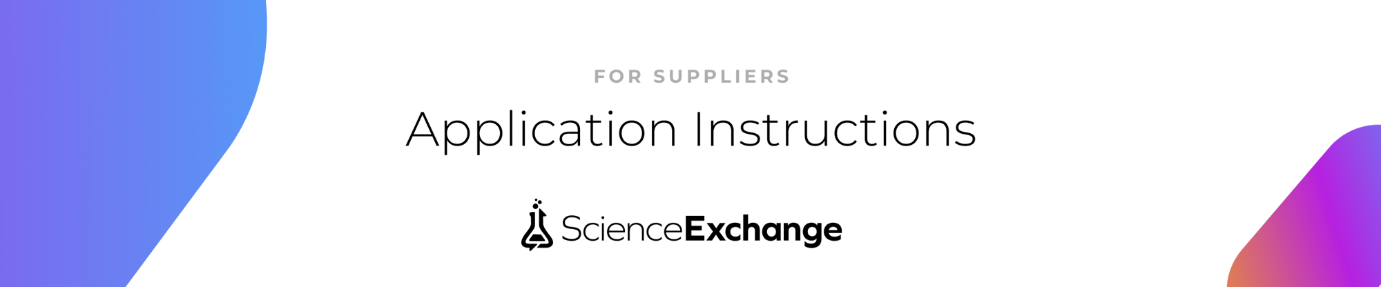 Supplier Application Instructions Landing Page Supplier Application Instructions Landing Page
